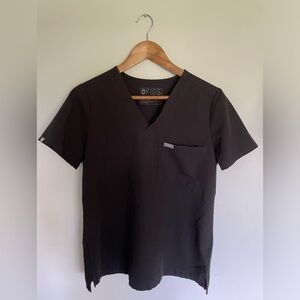 Figs Catarina Scrub Top | Black | Technical Collection | Size Small